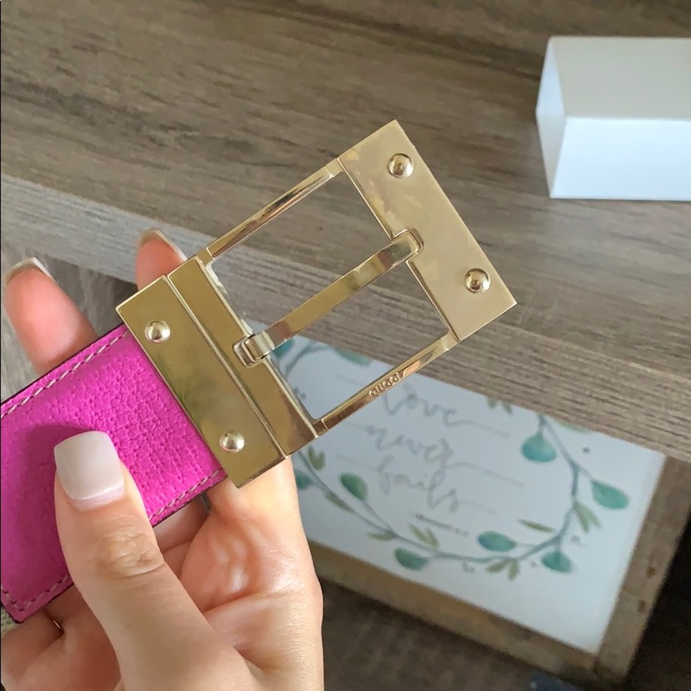 Gucci pink belt